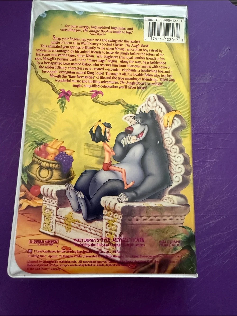Disney’s The Jungle Book VHS Pin Board